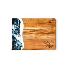 Resin Accented Acacia Wood Cutting Board Secretary Gift