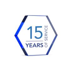 Years of Service Personalized Hexagon Mini Rave - New Awards