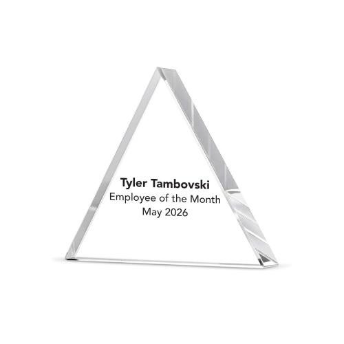 Personalized Triangle Mini Rave Awards & Recognition - Crystal Awards - Personalized Triangle Mini Rave