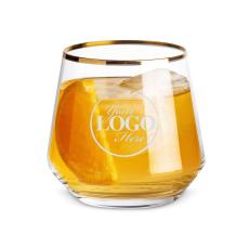 Gold Rimmed On-the-Rocks Glass - Executive Gifts