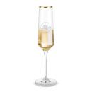 Gold Rimmed Champagne Flute