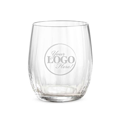 Custom Fluted 10oz Stemless Wine Glass Corporate Gifts - Barware - Custom Fluted 10oz Stemless Wine Glass