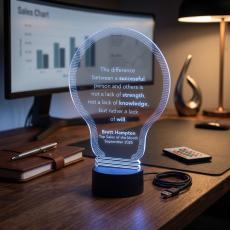 Light Bulb Light-Up Acrylic Award - Acrylic Awards