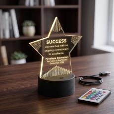 Star Light-Up Acrylic Award - Star Awards