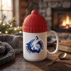 Embroidered Holiday Patch 15oz Ceramic Mug - Bags & Totes