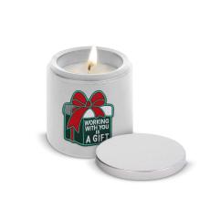 Embroidered Holiday Patch Soy Wax Candle - Personalized Gifts