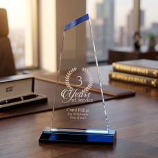 Blue Contributing To Excellence Acrylic Award - Awards & Recognition
