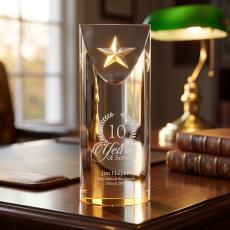 Gold Star-Dome Acrylic Award - Awards & Recognition
