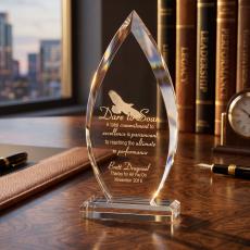 Beveled Flame Acrylic Award - Awards & Recognition