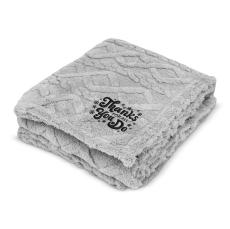 Embroidered Sherpa Blanket Holiday Gift - Blankets