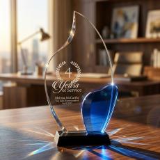 Cobalt Flame Crystal Award - Crystal Awards