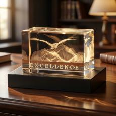 Excellence Eagle 3D Crystal Award - Price $25 to $50