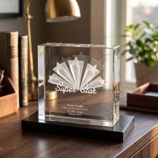 Super Star XL 3D Crystal Award - Crystal Awards