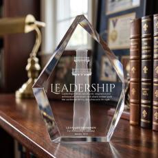 Leadership Lighthouse 3D Crystal Diamond Award - Executive Gifts