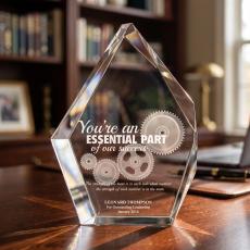 You're An Essential Part 3D Crystal Diamond Award - Crystal Awards