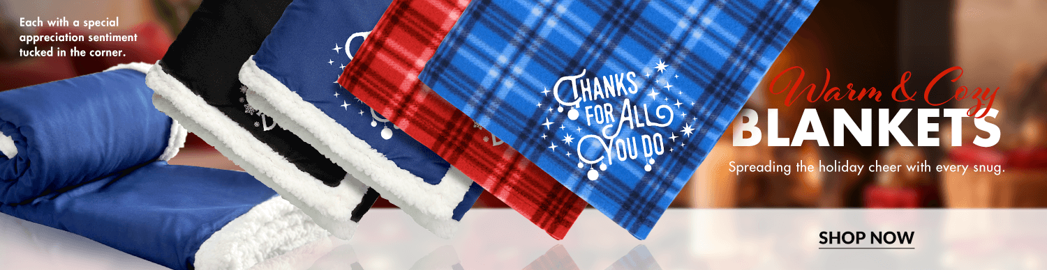 Corporate Holiday Gifts - Custom Blankets