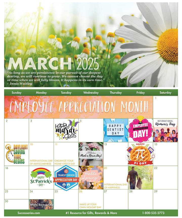 March 2024 Calendar of Fun Workplace Holidays